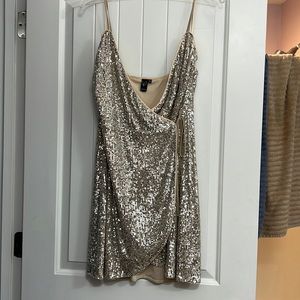 Sparkle Sauron Wrap Dress